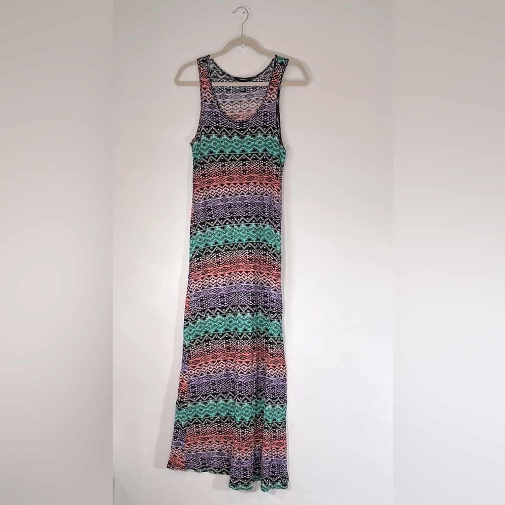 Forever 21 Summer Sleeveless 100% Rayon Women’s Size M Multi-Colored Maxi Dress
